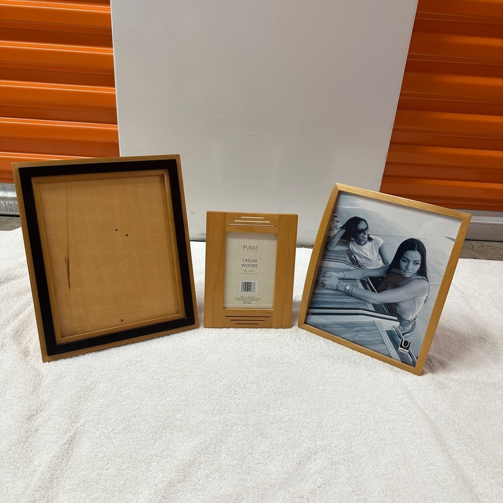 3 Wooden Picture Frames 2 8x10 Umbra and Milano Series and 1 5x7 PRICED TO SELL